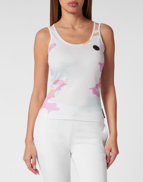 спортивный топ  от бренда plein sport вид слева