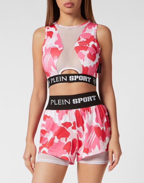 спортивный топ  от бренда plein sport вид слева