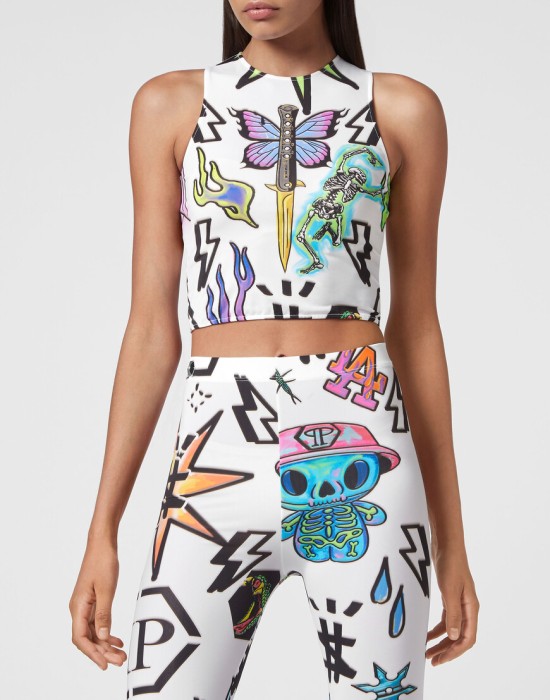 спортивный топ  от бренда philipp plein вид слева