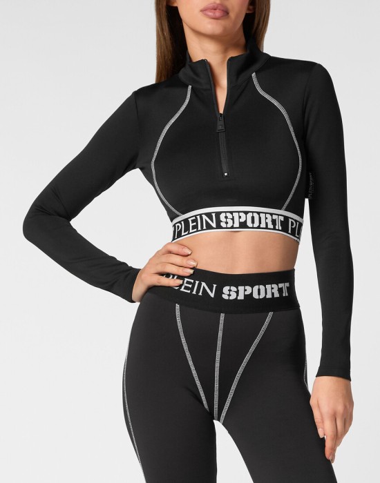 спортивный топ  от бренда plein sport вид слева