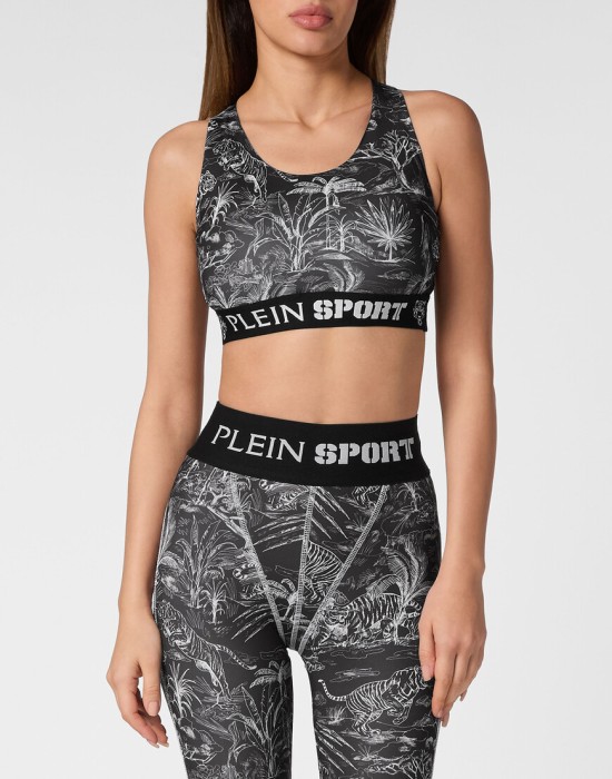 спортивный топ  от бренда plein sport вид слева