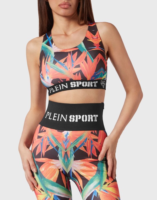 спортивный топ  от бренда plein sport вид слева