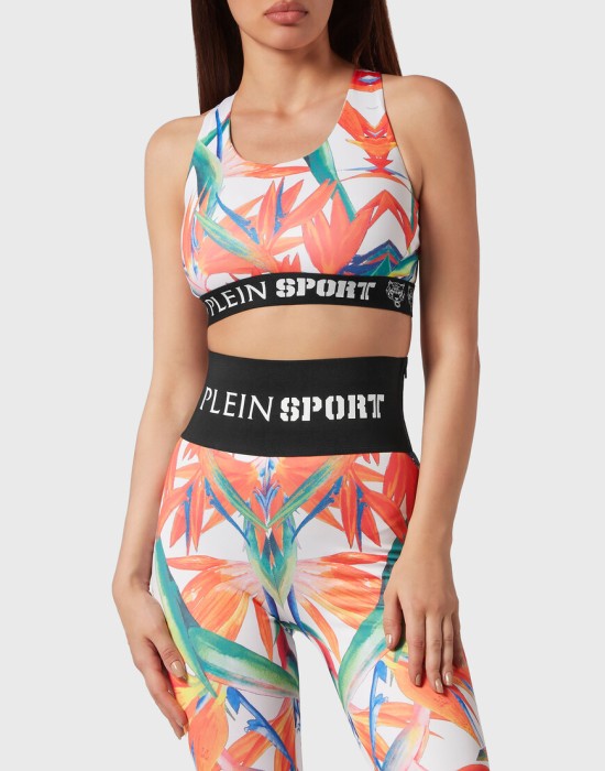 спортивный топ  от бренда plein sport вид слева