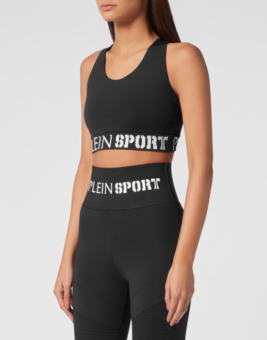 спортивный топ  от бренда plein sport вид слева