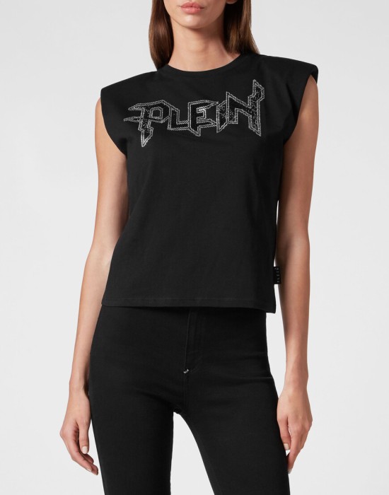 спортивный топ  от бренда philipp plein вид слева