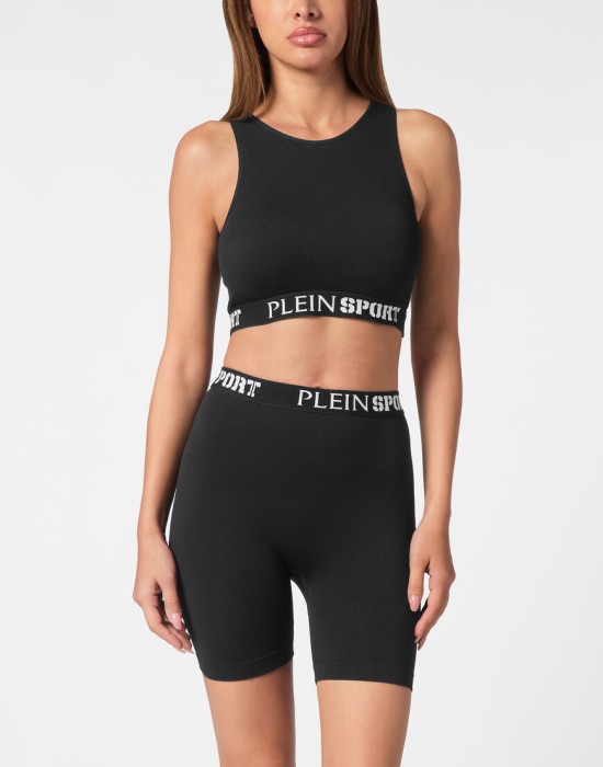 спортивный топ  от бренда plein sport вид слева