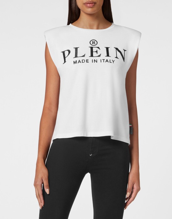 спортивный топ  от бренда philipp plein вид слева