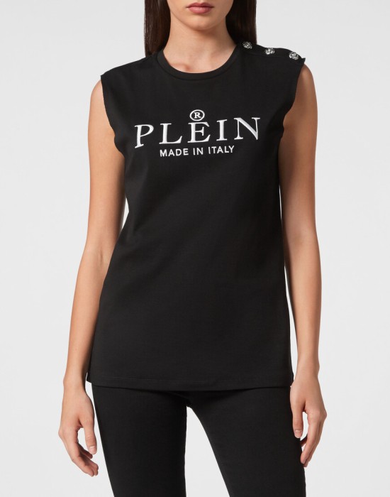 спортивный топ  от бренда philipp plein вид слева