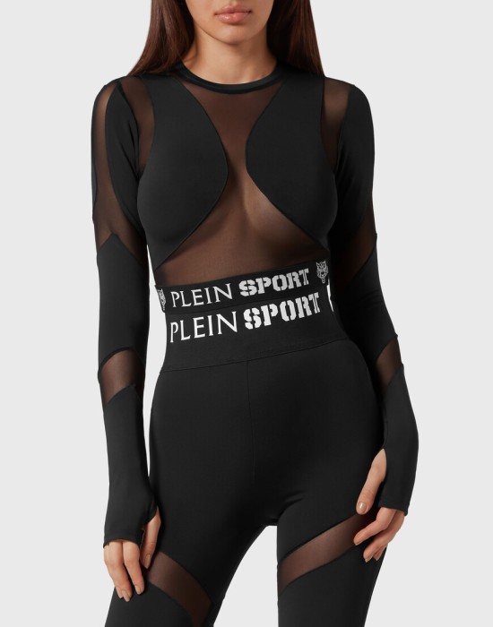 спортивный топ  от бренда plein sport вид слева