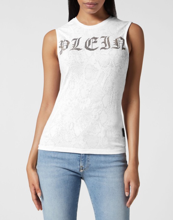 спортивный топ  от бренда philipp plein вид слева