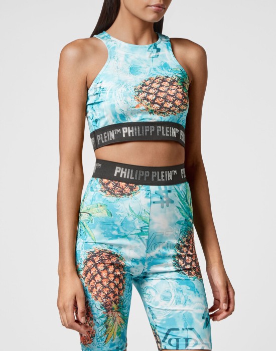 спортивный топ  от бренда philipp plein вид слева