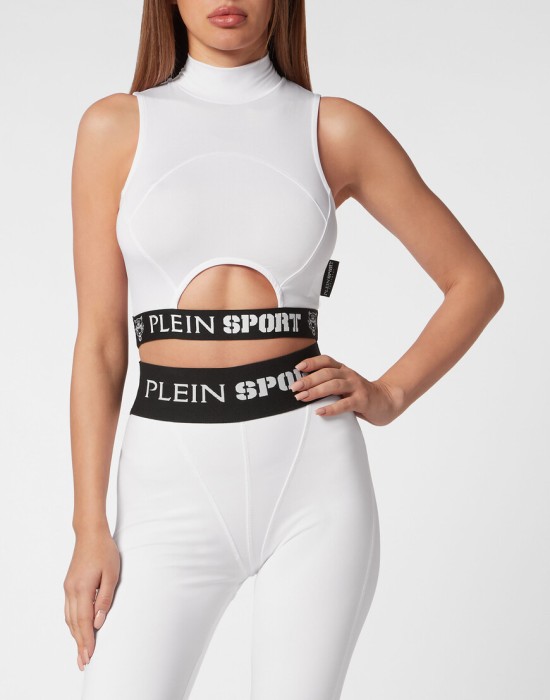 спортивный топ  от бренда plein sport вид слева