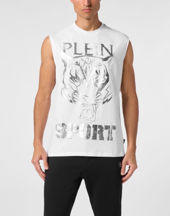 спортивный топ  от бренда plein sport вид слева