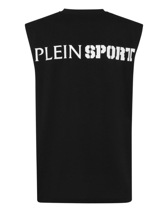 спортивный топ  от бренда plein sport вид слева