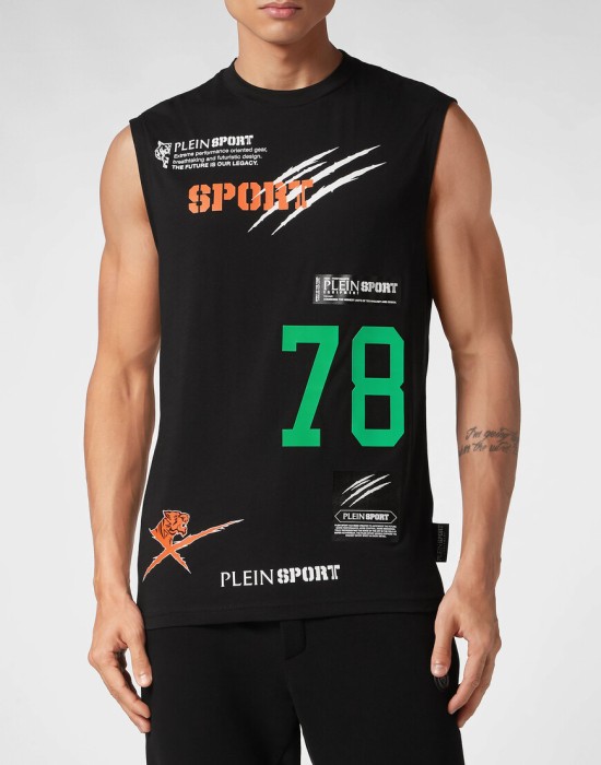 спортивный топ  от бренда plein sport вид слева