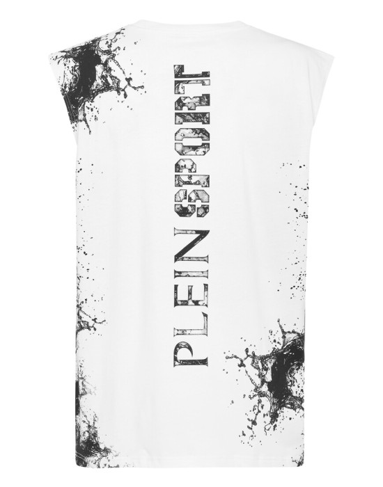 спортивный топ от бренда plein sport вид слева