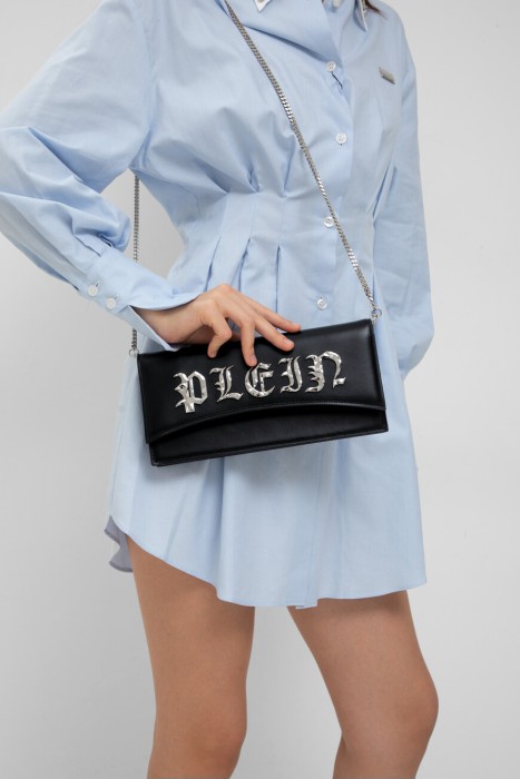 сумка  модель baguette gothic plein от бренда philipp plein вид слева
