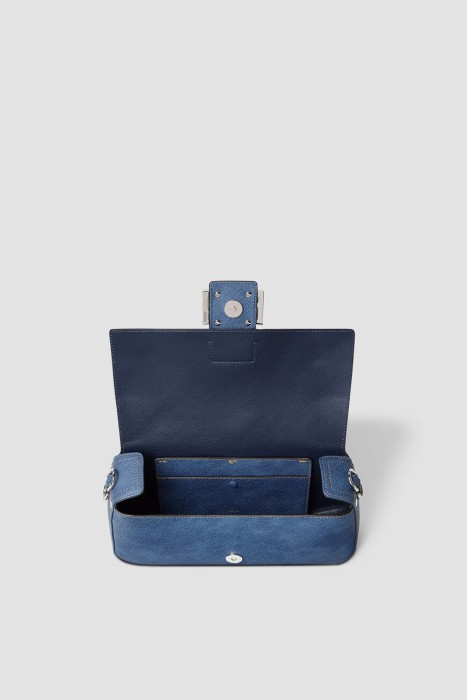 сумка  модель baguette из льна спереди