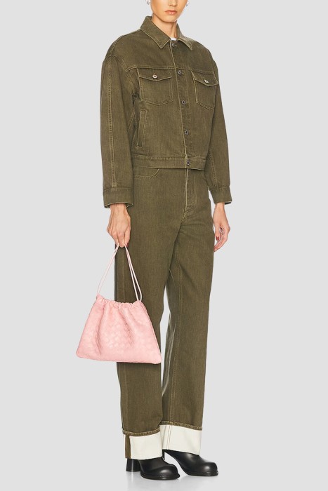 сумка  модель dustbag от бренда bottega veneta вид слева