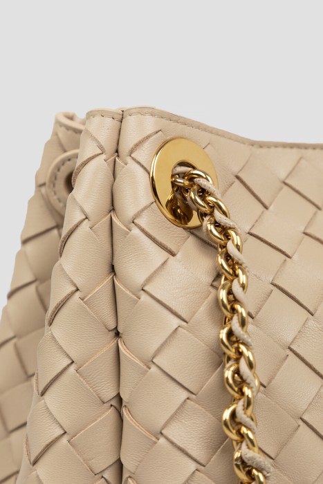 сумка  модель parachute из льна спереди