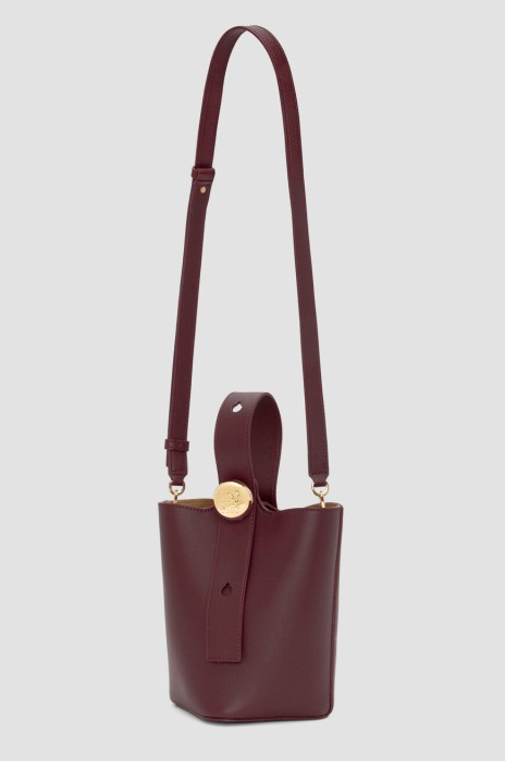 сумка  модель pebble из льна спереди