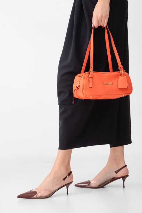 сумка  модель tag bowling от бренда versace вид слева