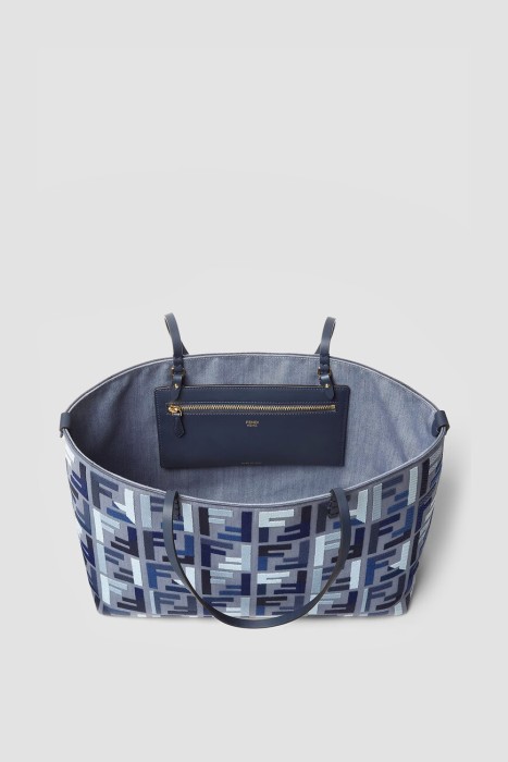 сумка-шоппер  модель roll large из льна спереди