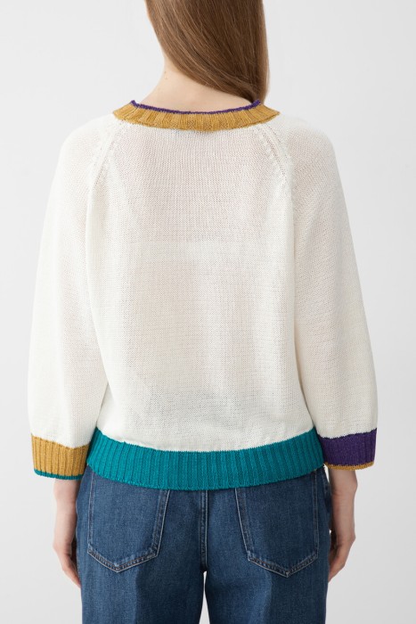 свитер  модель colonnina от бренда luisa spagnoli вид слева