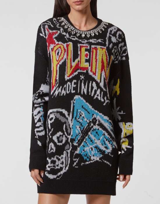 свитер  от бренда philipp plein вид слева