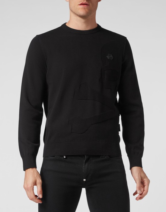 свитер  от бренда philipp plein вид слева