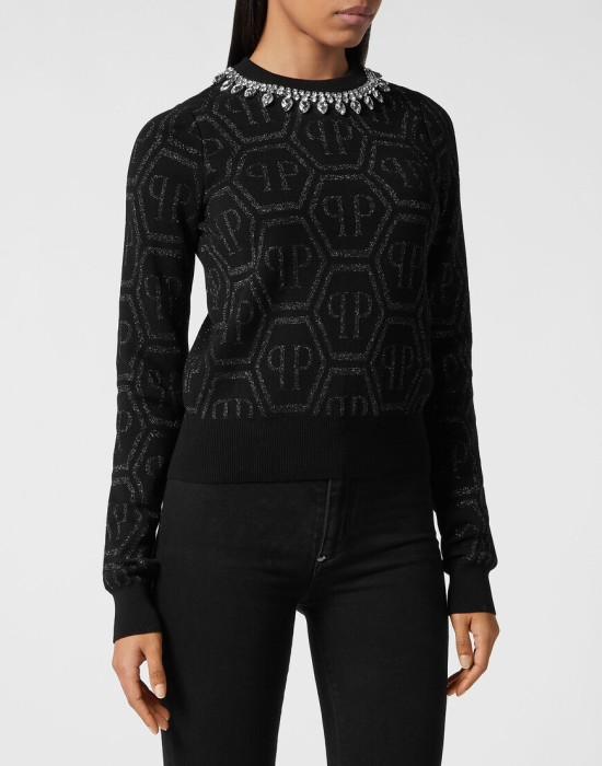 свитер  от бренда philipp plein вид слева