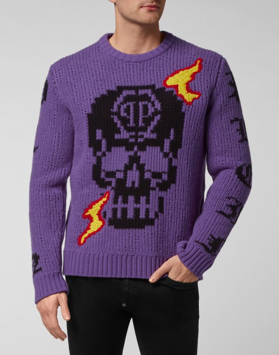 свитер  от бренда philipp plein вид слева