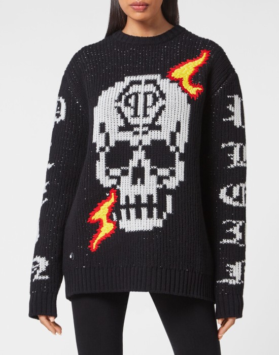 свитер  от бренда philipp plein вид слева