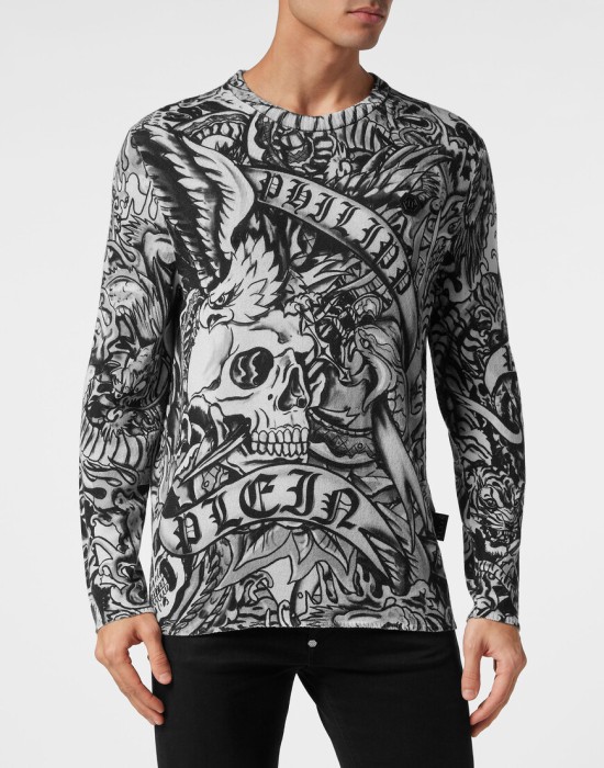свитер  от бренда philipp plein вид слева