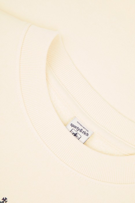 свитшот sporty rich модель h&w crest из хлопка спереди