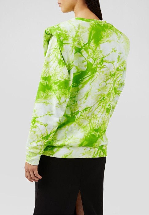 Товар зеленого цвета с внутренней стороны