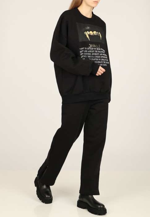 свитшот  от бренда roberto cavalli вид слева