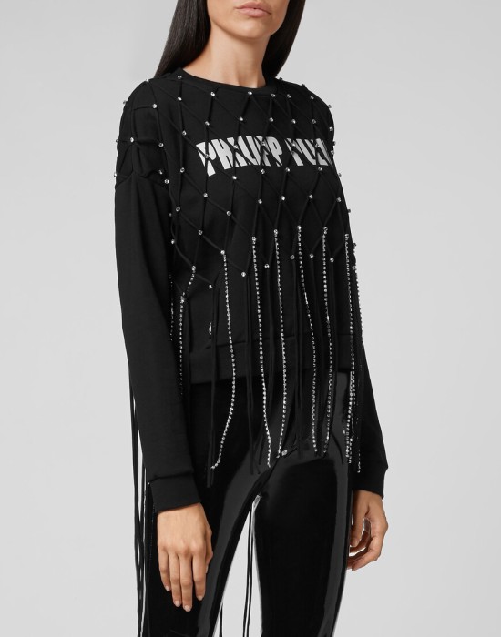 толстовка  от бренда philipp plein вид слева