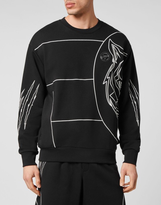 толстовка  от бренда plein sport вид слева