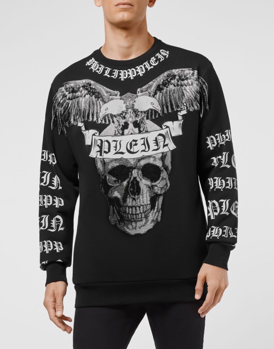 толстовка  от бренда philipp plein вид слева