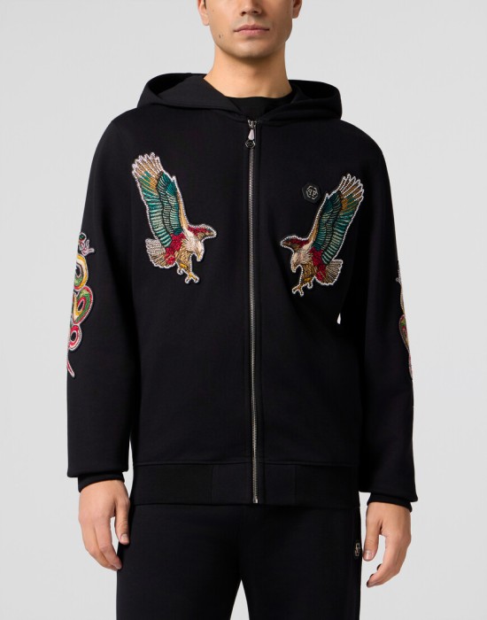 толстовка  от бренда philipp plein вид слева