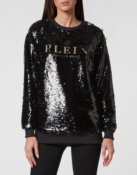 толстовка  от бренда philipp plein вид слева