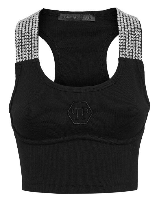 топ  от бренда philipp plein вид слева