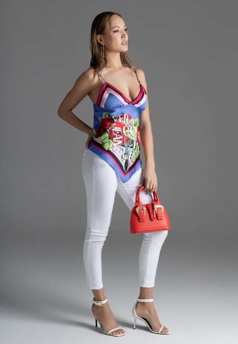 топ  от бренда versace jeans couture вид слева