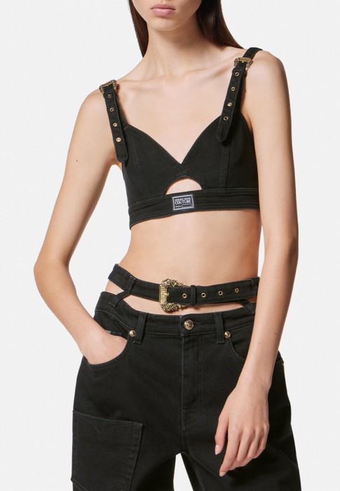 топ  от бренда versace jeans couture вид слева