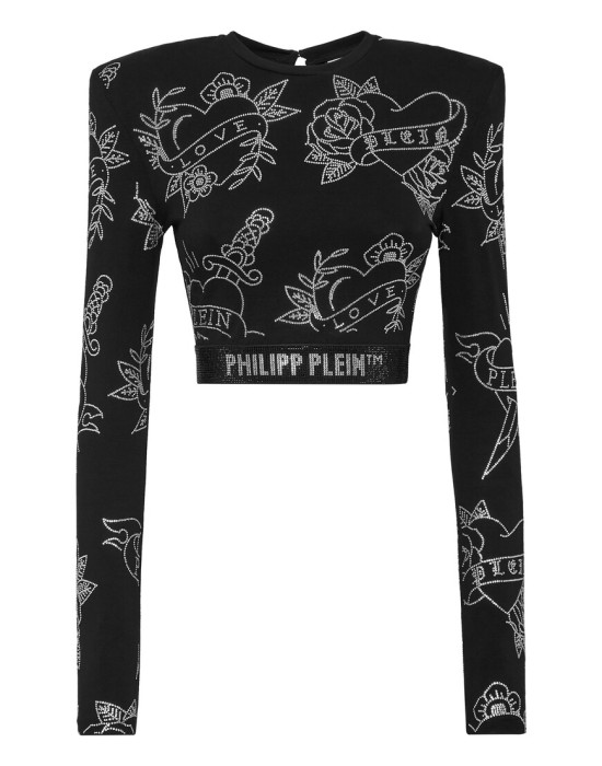 топ  от бренда philipp plein вид слева