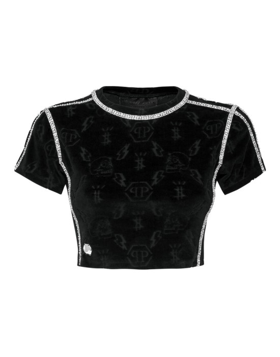 топ  от бренда philipp plein вид слева