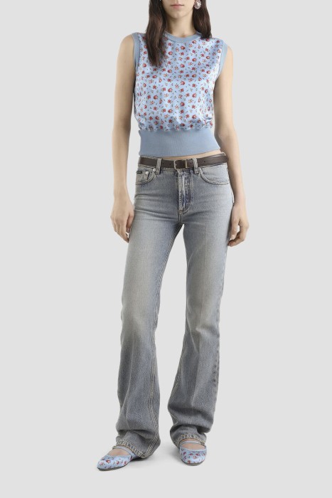 топ  из шелка спереди