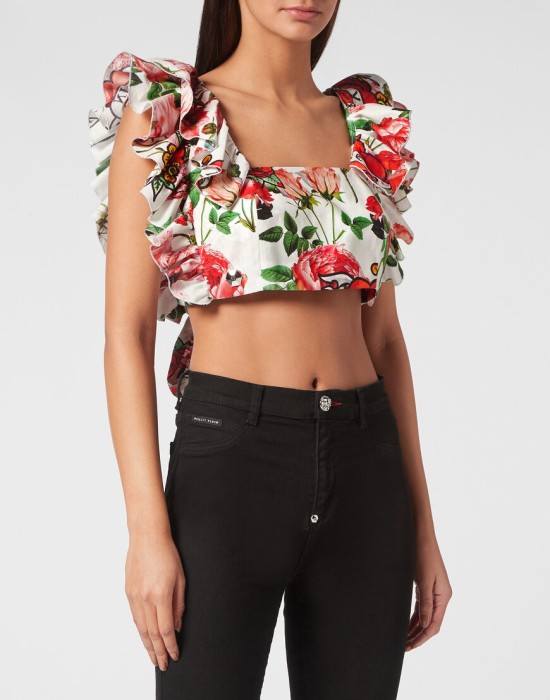 топ  от бренда philipp plein вид слева