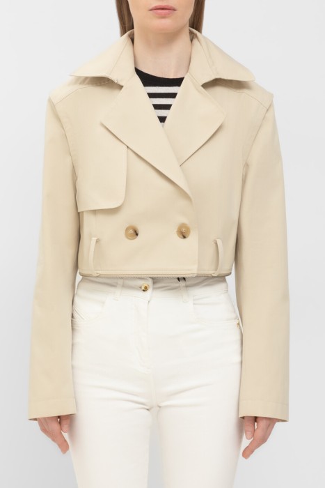 тренч  из хлопка спереди